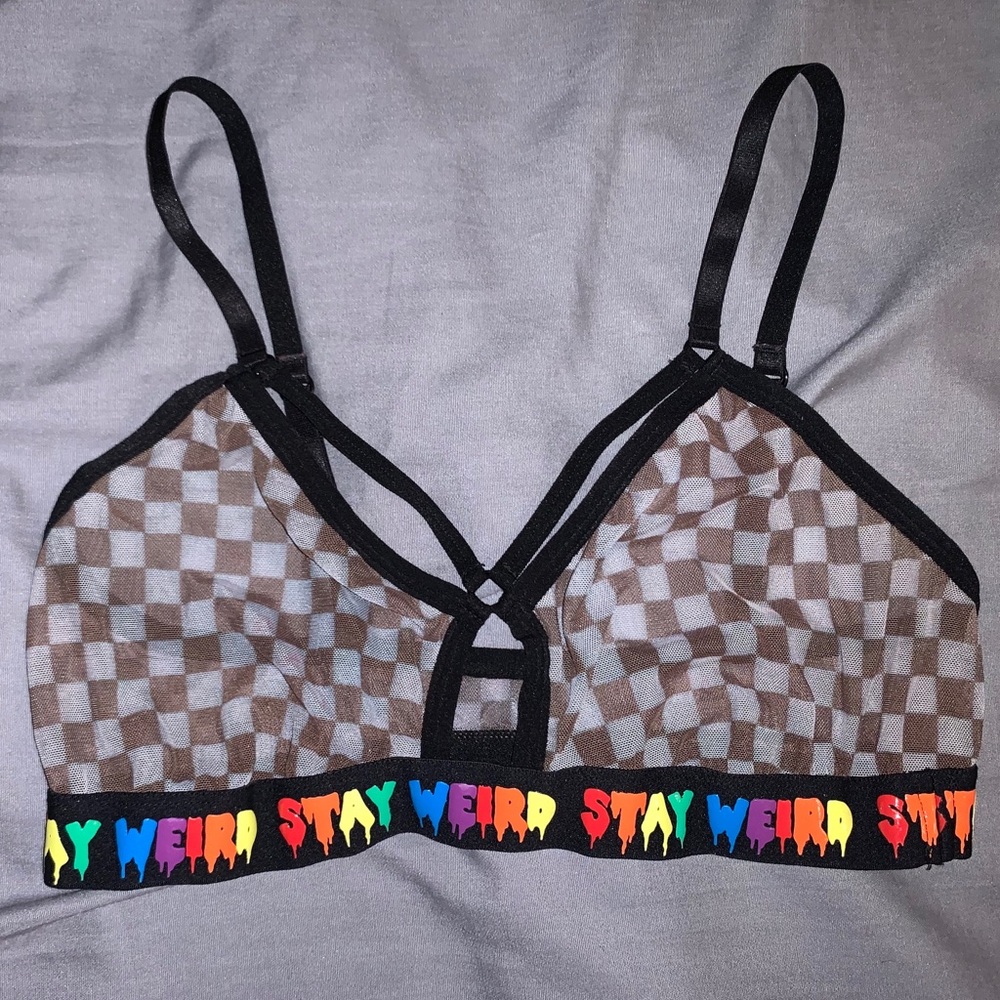 “Stay weird” bralette